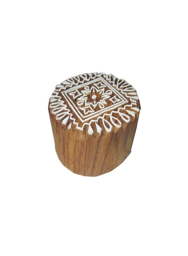 Hashcart Wooden Baren Printing Stamps Used for Making Saree Border/Pottery Crafts/Wall Paintings - Image 3